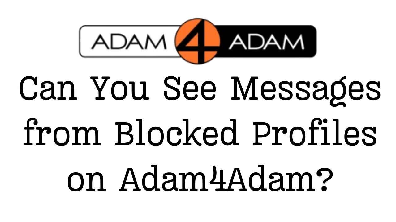 See Messages from Blocked Profiles on Adam4Adam