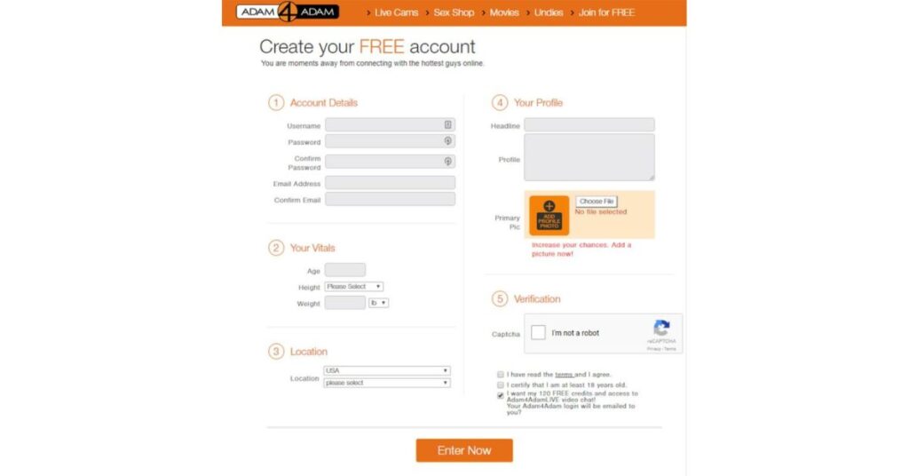Fill Out the Sign-Up Form