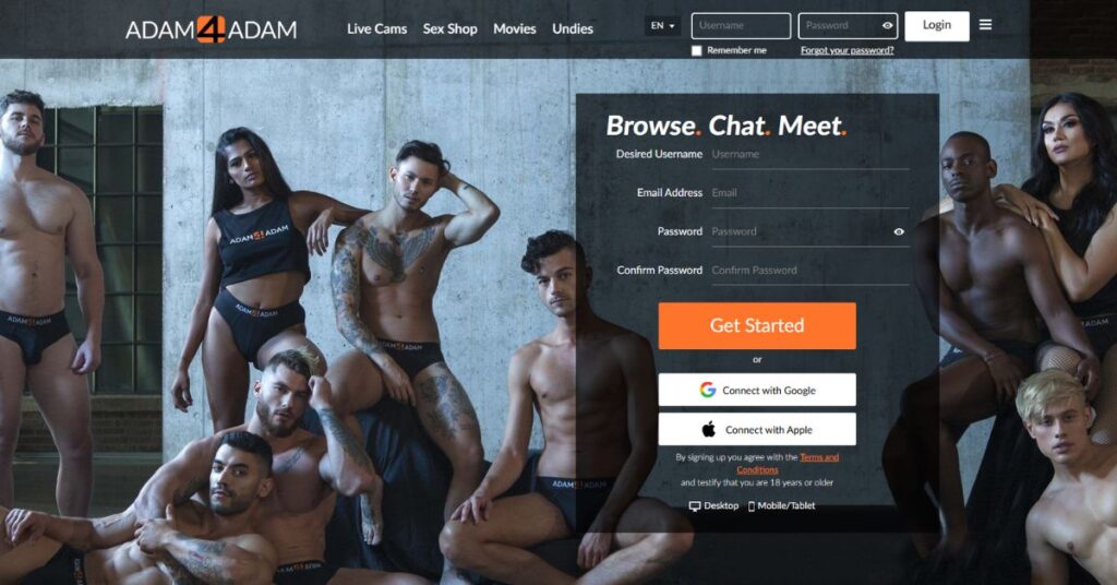 Visit the Adam4Adam Website or Download the App